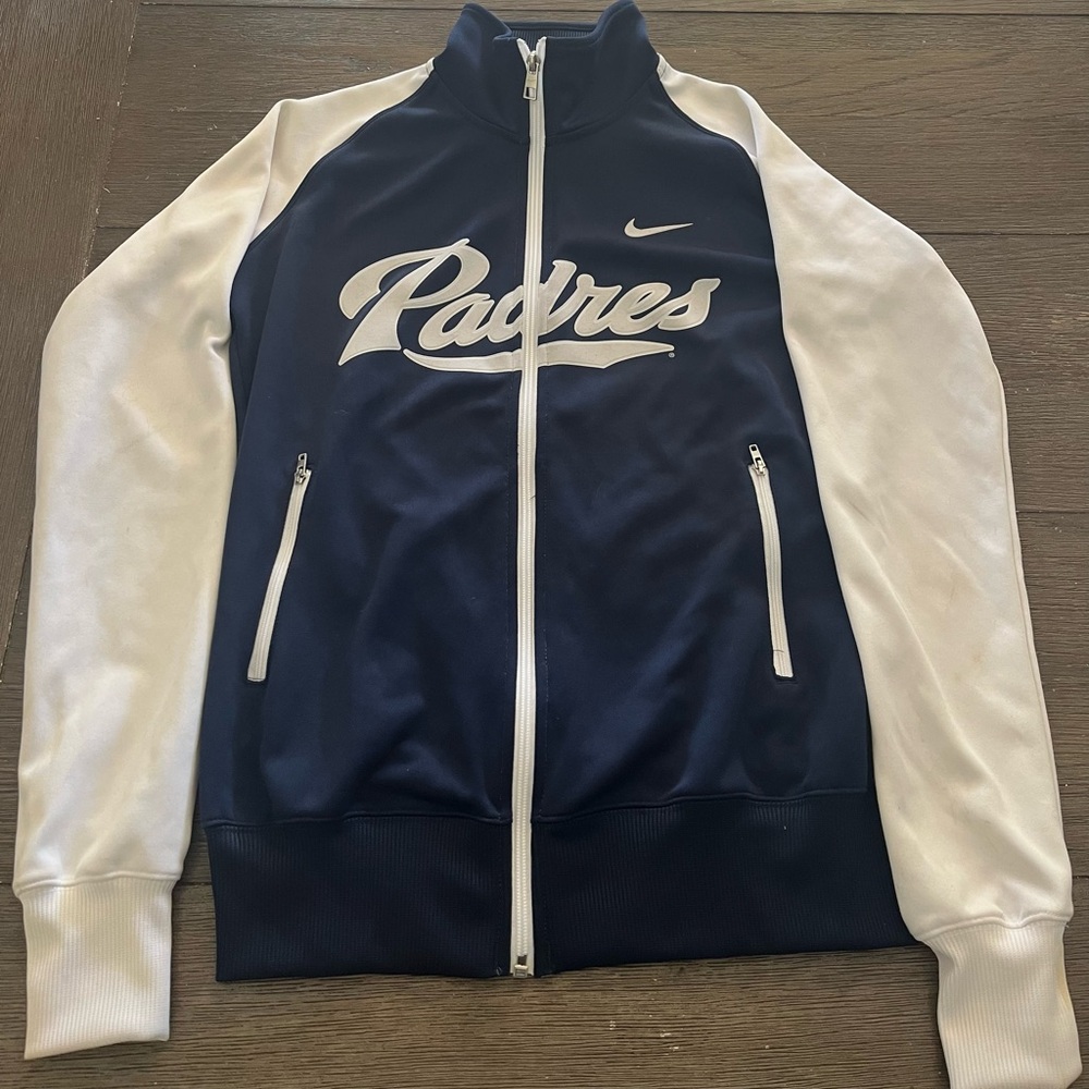 San Diego Padres Nike Women's Navy and White Jacket